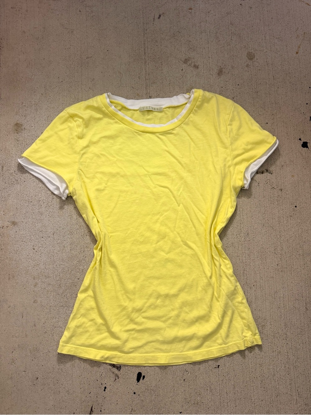 Vintage Layered Butter Yellow Baby Tee